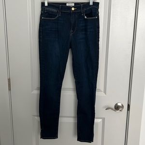 Frame Le High Skinny Ankle Slit Jeans